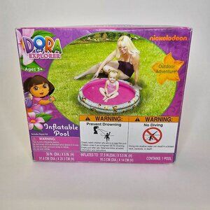 Nickelodeon Dora The Explorer 2 Ring Inflatable Swimming Pool 36"